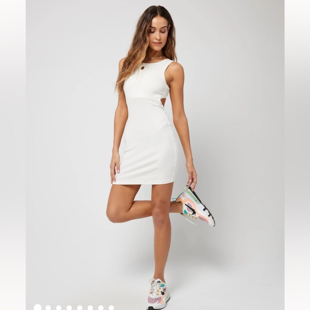 NWT L*Space ribbed tank mini dress with back cut out
